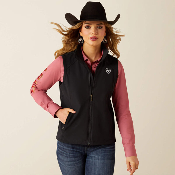 Ariat Women's Black Logo Concealed Carry Softshell Vest 10062786