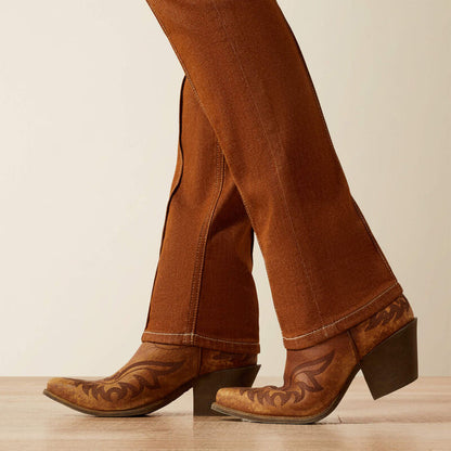 Ariat Women's Pecan Brown Ultra High-Rise Western Utility Relaxed Straight Leg Jeans 10061722