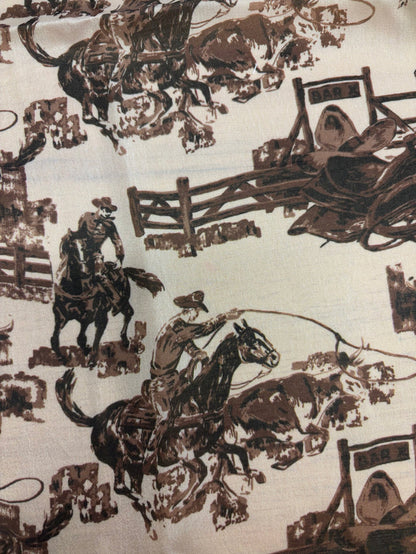 Cruel Girl Denim Women's Brown & Cream Western Print Wild Rag CXX7207029