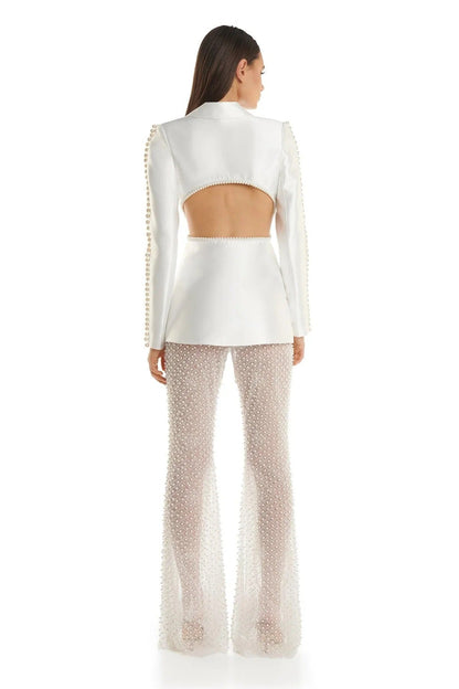 Denise Beaded Pants - Pearl