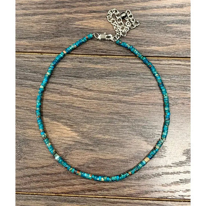 Handmade 15" Rondelle Gemstone Bead Necklace 734105