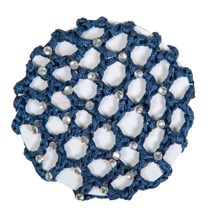HKM Hairnet With Imitation Diamonds: Blue