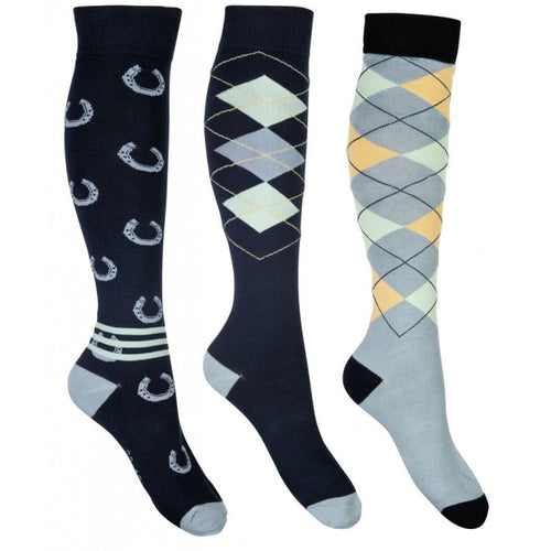 HKM Riding Socks Cardiff Dp Blue/Sage