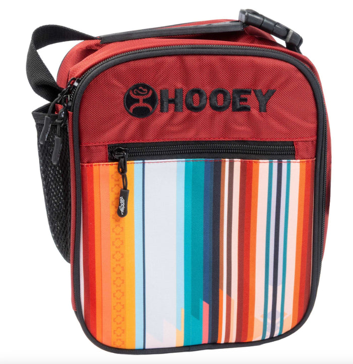 Hooey Dark Red Serape Print Lunch Box HLB2601-RDSP
