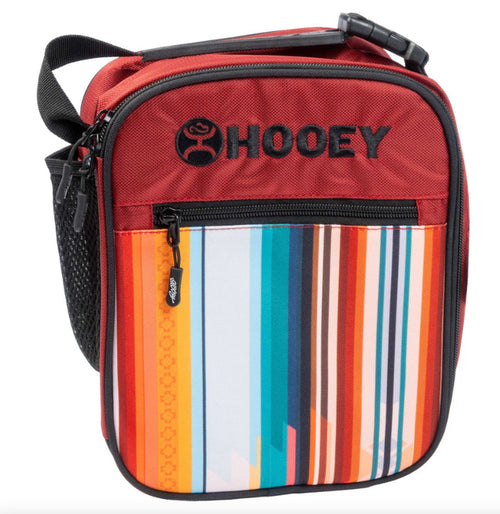 Hooey Dark Red Serape Print Lunch Box HLB2601-RDSP