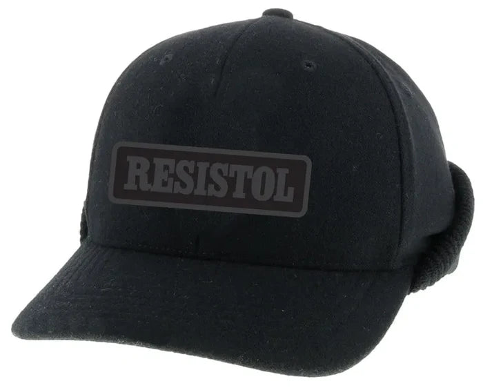 Hooey Resistol Black Out Cold Ear Flap Cap 2037-BK-02