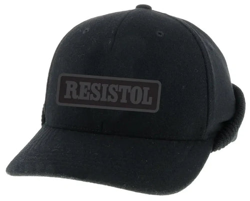 Hooey Resistol Black Out Cold Ear Flap Cap 2037-BK-02