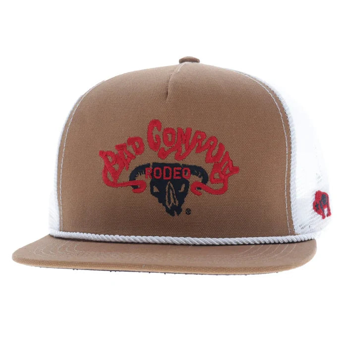 Hooey x 'Bad Company Rodeo' Tan & White Trucker Snapback Hat BC004t-TNWH