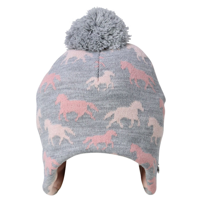 Hy Equestrian Flaine Childrens Hat: Grey/Pink