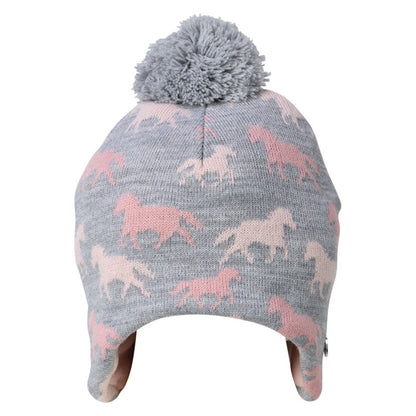 Hy Equestrian Flaine Childrens Hat: Grey/Pink