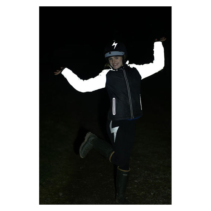 Hy Equestrian Silva Flash Waterproof Padded Jacket Black/Silver
