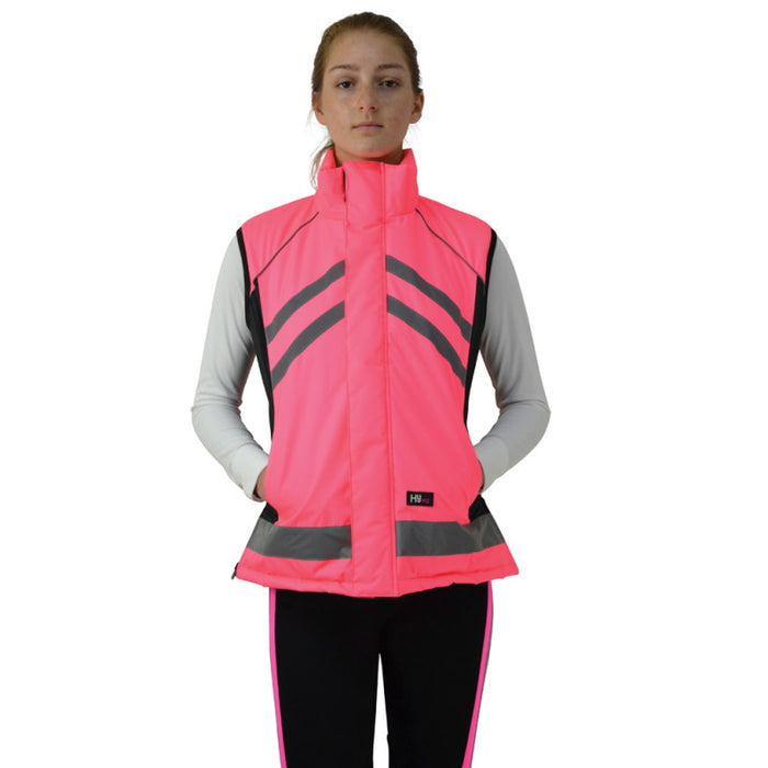 Hy Viz Reflective Padded Gilet Pink