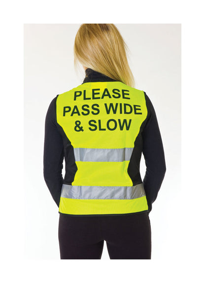 Hy Viz Waistcoat Please Pass Wide & Slow Yellow/Black