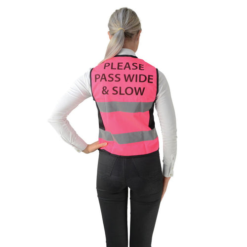 HyVIZ Waistcoat - Please Pass Wide & Slow Pink/Black