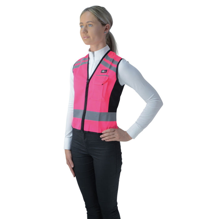 HyVIZ Waistcoat - Please Pass Wide & Slow Pink/Black