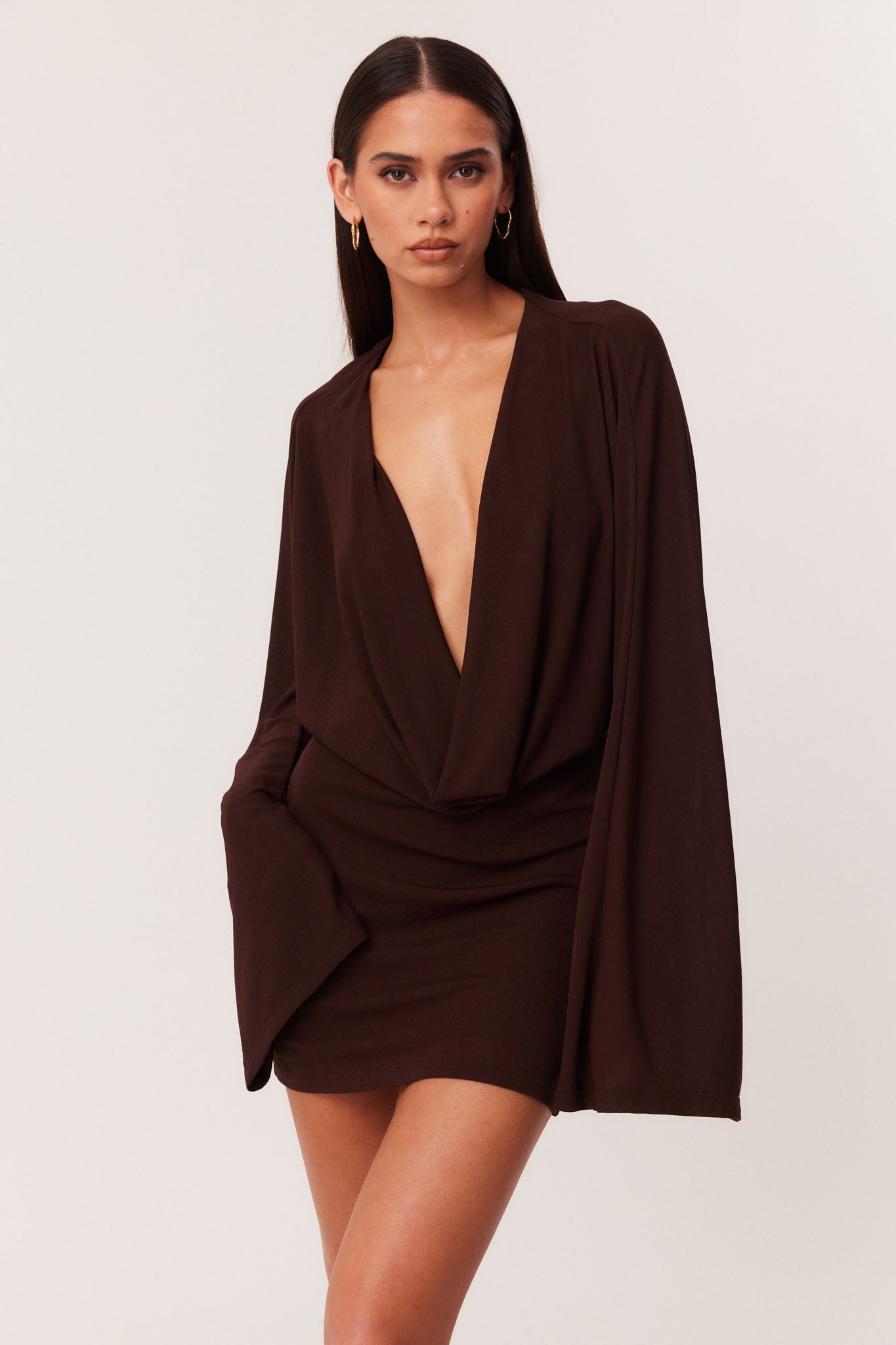 Yolanda Mini Dress - Chocolate