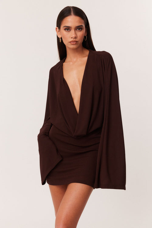 Yolanda Mini Dress - Chocolate