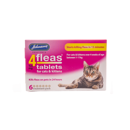 Johnsons: 4 Fleas Tablets For Cats 6''s