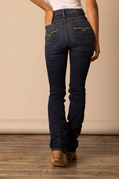 Kimes Ranch Women's Sarah Dark Wash High Rise Slim Bootcut Jeans