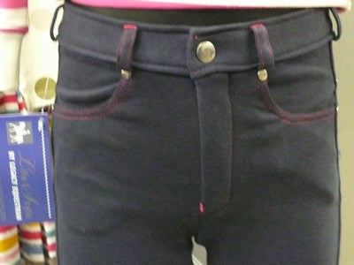 Legacy Contrast Stitch Navy/Rasberry Jodhpurs