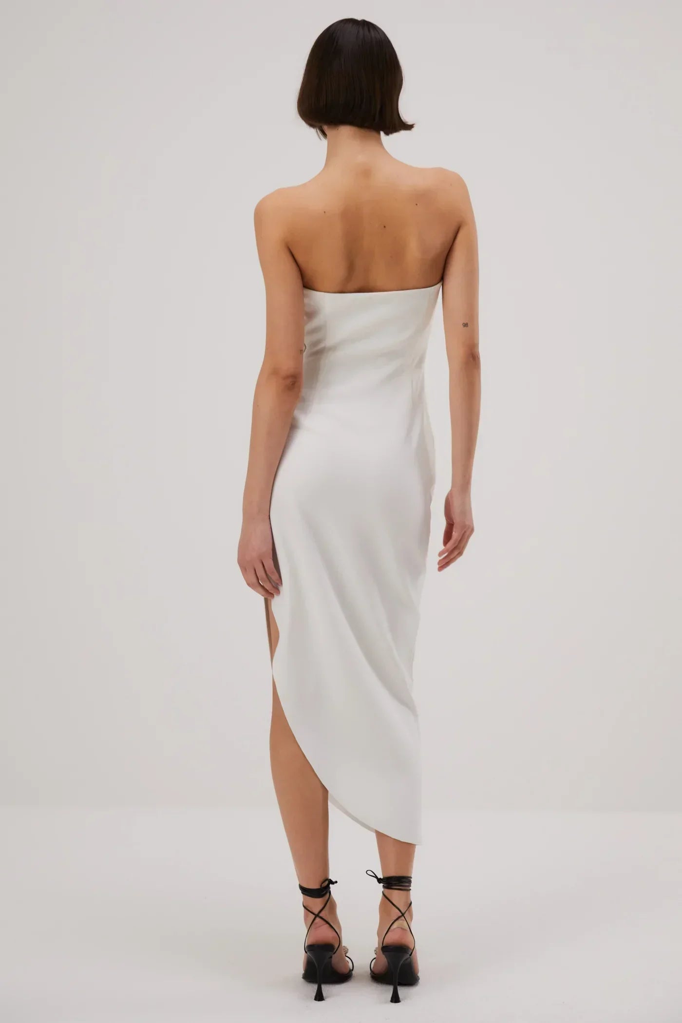 Misha Audrina Bonded Crepe Midi Dress - Ivory