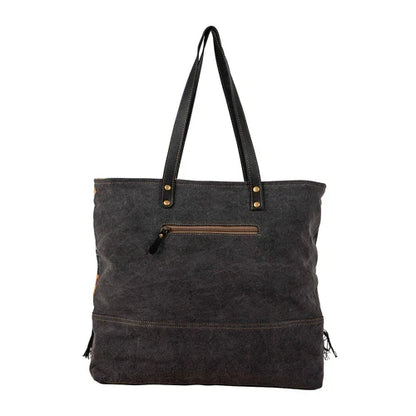Myra Bag Aztec Sun Woven Ancestral Canvas & Leather Weekender Tote Bag S-7299