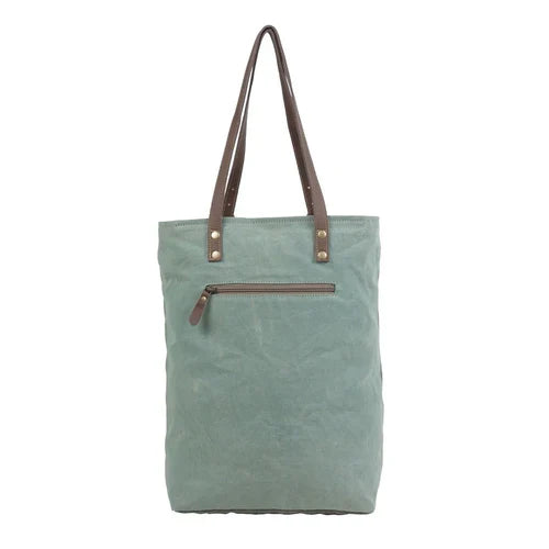 Myra Bag Dusk Green Caelum Canvas Tote Bag  S-4756