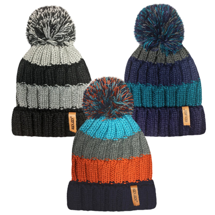 Otterdene Boys Teddy Lined Bobble Hat