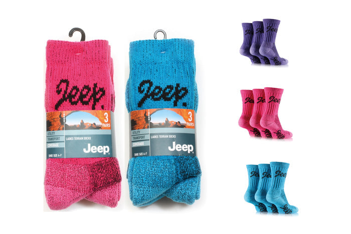 Otterdene Ladies 3 Pack Jeep Socks