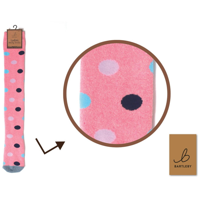 Otterdene Ladies Funky Welly Sock: Spots