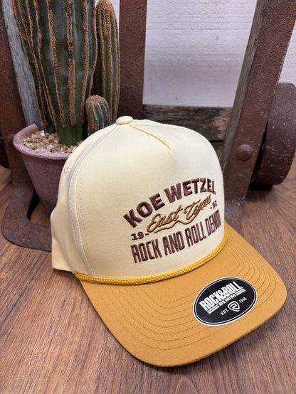 Rock & Roll Denim x Koe Wetzel Mustard & Pale Yellow 'East Texas' Snapback Ball Cap BU40X09331