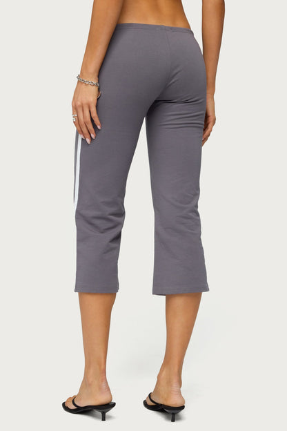 Milene Contrast French Terry Capri Pants