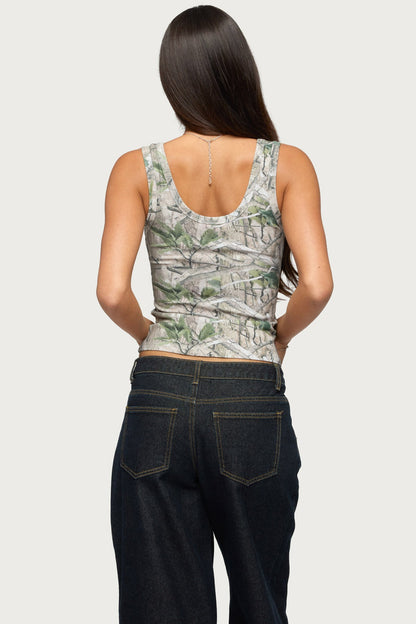 Edikted Girly Ribbed Tank Top