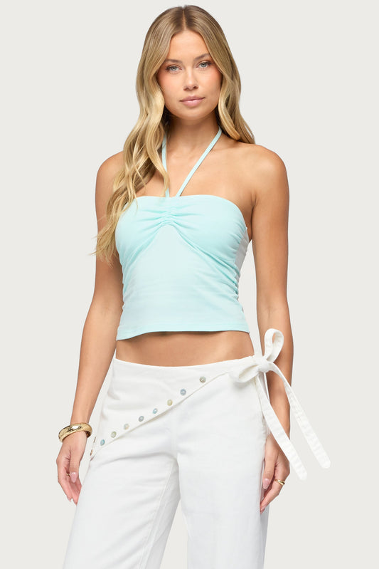 Yolandi Ruched Halter Top