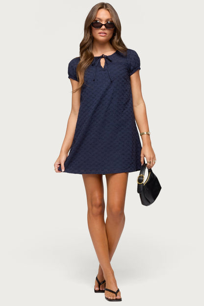 Mariella Lacey Eyelet Mini Dress
