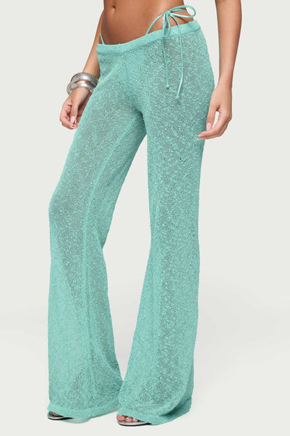 Bena Textured Knit Flared Pants