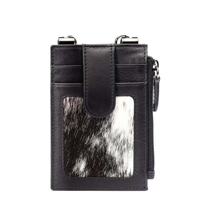 Sidekick V2 Black Hair-On Genuine Leather Security Wallet 1070H-BLK