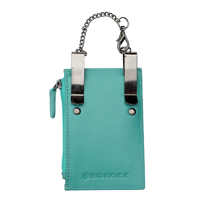 Sidekick V2 Turquoise Hair-On Genuine Leather Security Wallet 1070H-Turq