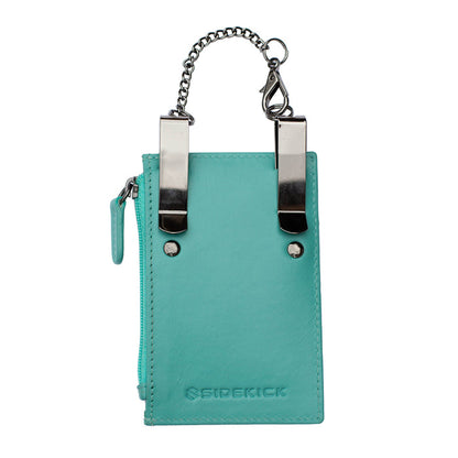 Sidekick V2 Turquoise Hair-On Genuine Leather Security Wallet 1070H-Turq