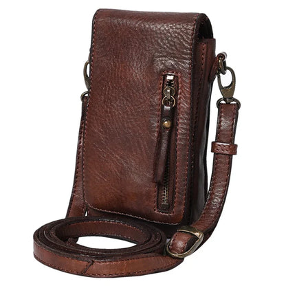 Spaghetti Western Brown Genuine Leather Cell Phone Purse SWC204BRN