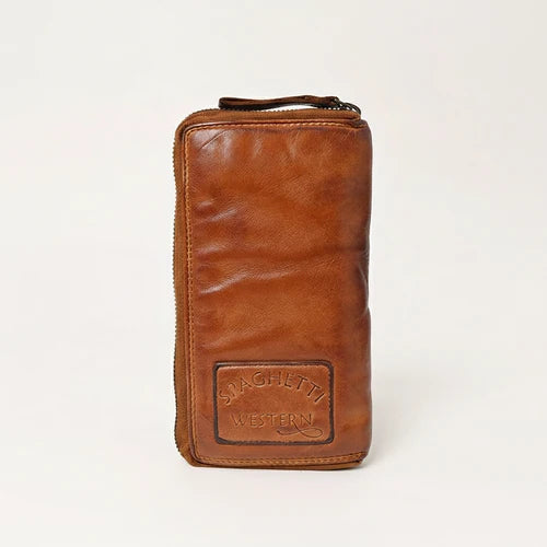 Spaghetti Western Terranova Cognac Brown Genuine Leather Multi-Compartment Wallet SWC434CG