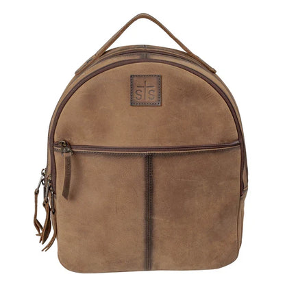 STS Ranchwear Baroness Phoenix Brown Genuine Leather Conceal Carry Backpack STS31772