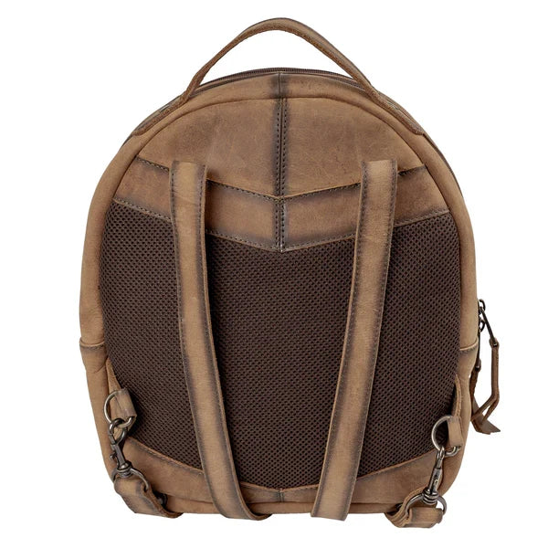 STS Ranchwear Baroness Phoenix Brown Genuine Leather Conceal Carry Backpack STS31772