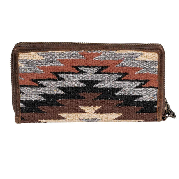 STS Ranchwear Guadalupe Serape Genuine Leather Bi-Fold Zip Wallet STS64747