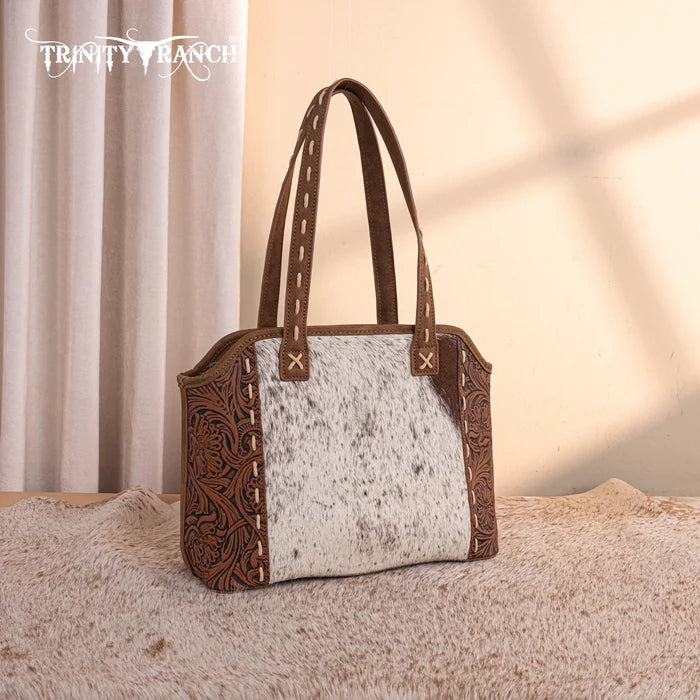 Trinity Ranch Genuine Cowhide Tooled Western Purse TR199G-8260CF