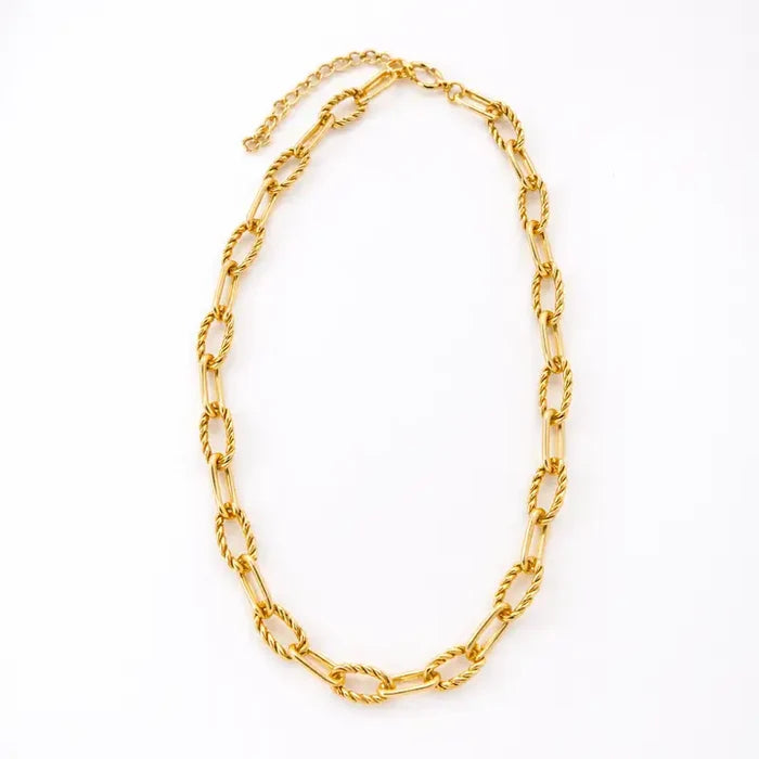 West & Co 20" 18K Yellow Gold Plated Rope Link Necklace WC-N01G-20