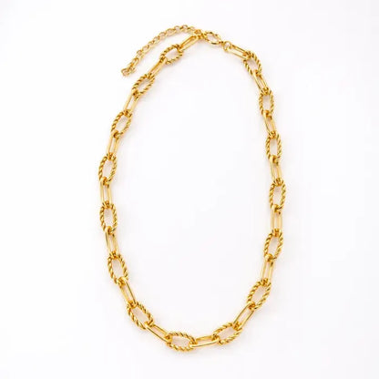 West & Co 20" 18K Yellow Gold Plated Rope Link Necklace WC-N01G-20