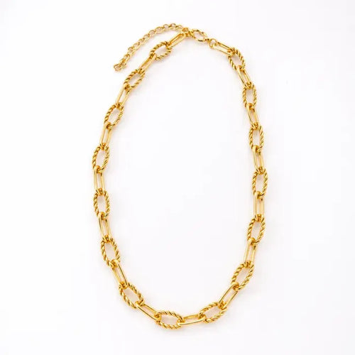 West & Co 20" 18K Yellow Gold Plated Rope Link Necklace WC-N01G-20