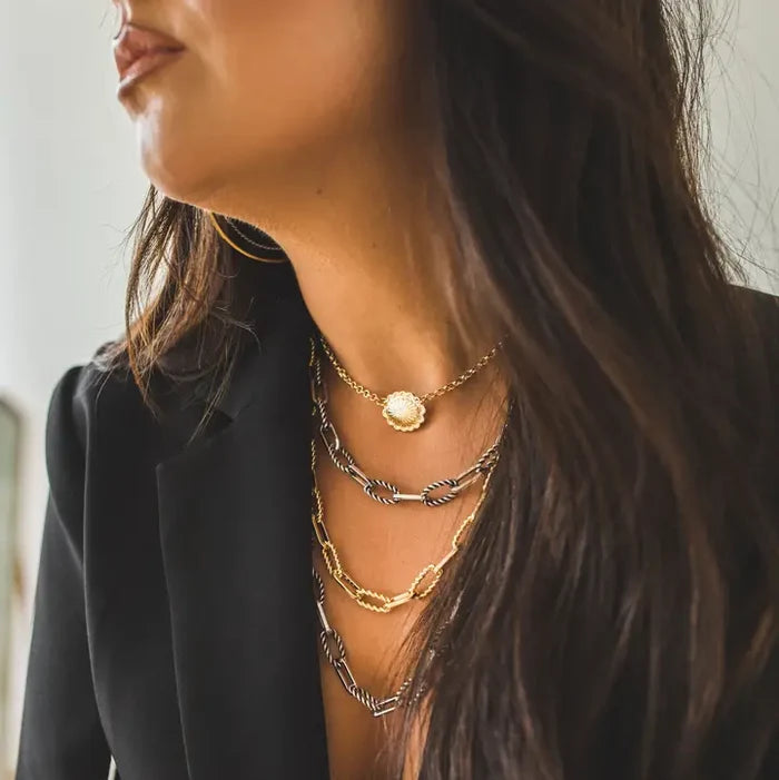West & Co 20" 18K Yellow Gold Plated Rope Link Necklace WC-N01G-20