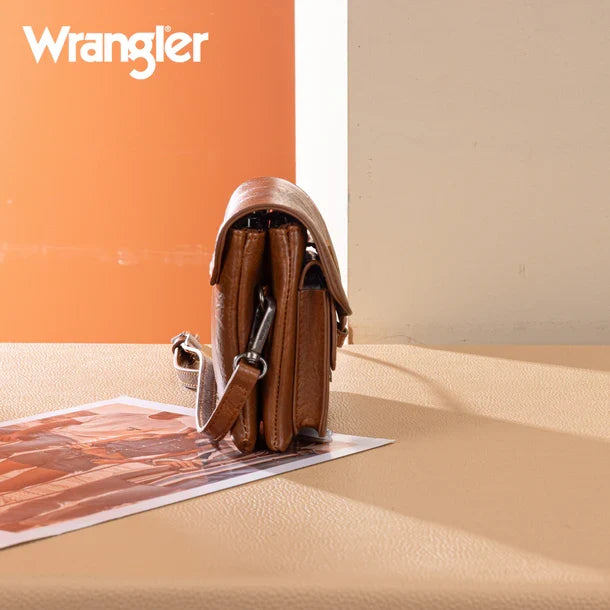 Wrangler Brown Vintage Inspired Crossbody Bag WG320-209BR